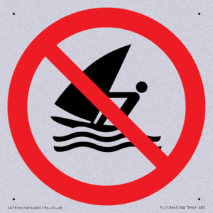 Prohibition: No windsurfing